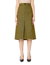 Balenciaga Wool Checked Pencil Skirt 144719